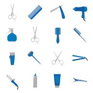 Hairdresser icon flat