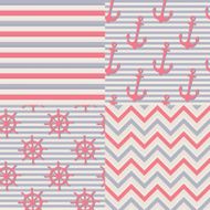Set of vector marine backgrounds