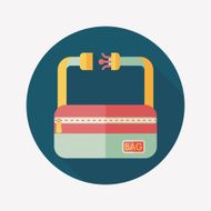 travel bag flat icon with long shadow N13