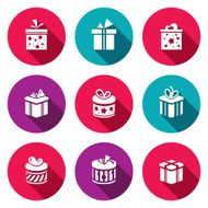 Gift icon set