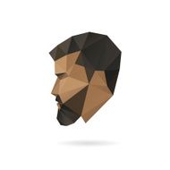 Man head abstract isolated on a white backgrounds N3