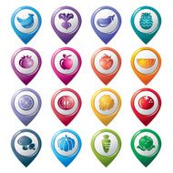 Fruit and Vegetable Pointer Icons N2