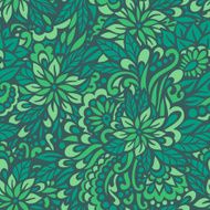 Green meadow Seamless decorative pattern