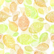 Autumn leaves seamless pattern floral background N32