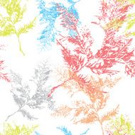 Autumn leaves seamless pattern floral background N33