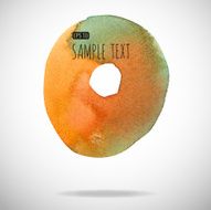 watercolor bubble isolated on white background N66