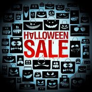 Halloween sale design with paper bags