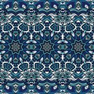 Seamless blue christmas winter gift wrap pattern