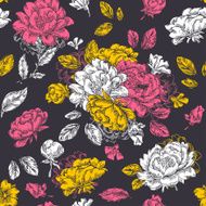 Vintage Peony Seamless Pattern N2