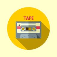 Vintage tape cassette Hipster icons series