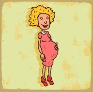 Cartoon Pregnant illustration N2