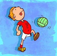 Cartoon soccer illustration N2