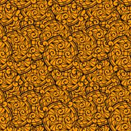 Abstract floral seamless pattern in black and gold N2