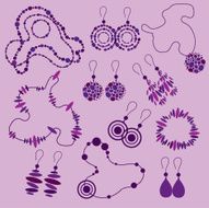 Vector set of fashion jewelry