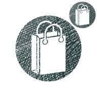 Shopping bag vector simple single color icon isolated on white N11