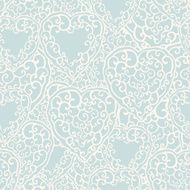 Seamless pattern with doodle hearts N12