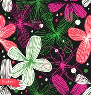 Floral decorative seamless pattern Colorful beautiful background