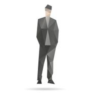 Man abstract isolated on a white backgrounds