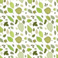 Leaves Seamless vector background N15