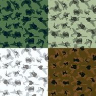 Vector Camouflage in 6 Colors - Illustration N2