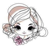 doodle girl cartoon illustration with flowers accessories N2