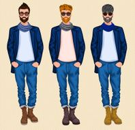 Hipster man set N2