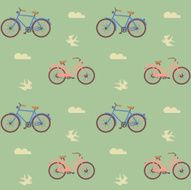Bicycle ride Seamless pattern