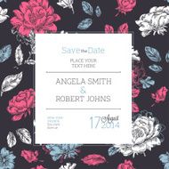 Vintage Peony Wedding Invitation N2
