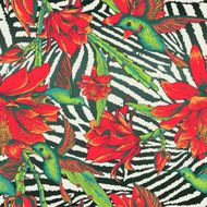 Tropical Seamless vintage floral pattern N2
