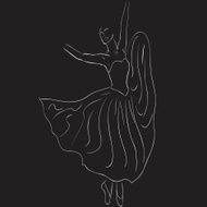 Silhouette of dancer N32