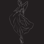 Silhouette of dancer N34