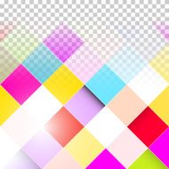 Transparent Colorful Squares Background