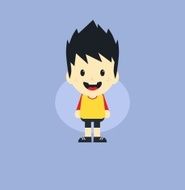 adorable boy cartoon character N21