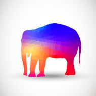 Geometric silhouettes animals Elephant N2