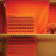 abstract orange hexagon pattern background N2