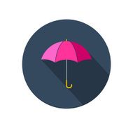 Pink umbrella icon