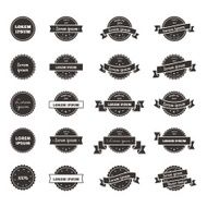 Hipster style badges set