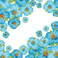 Background or card with pretty stylized flowers N4