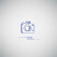 Camera drawing vector
