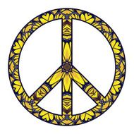 International peace symbol isolated on white N3