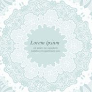 Ornamental round lace frame Background for celebrations N2