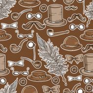 Retro gentleman elements pattern N5