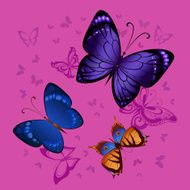 Background seamless of colorful butterflies flying N4