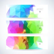 Abstract vector mosaic banners N65