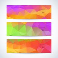 Abstract vector mosaic banners N66