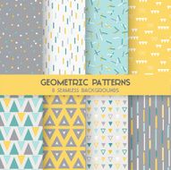 8 Seamless Geometric Patterns - Texture for wallpaper