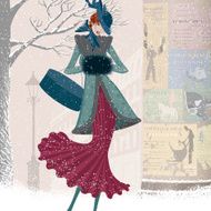 Vintage Christmas card N18