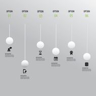 Infographic business options template on the grey background N4