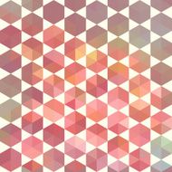 Retro pattern of geometric hexagon shapes N3