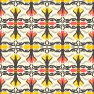 Abstract seamless pattern floral motif background Colorful shap N2
